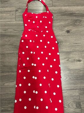 Trixxi Red Polka Dot Halter Dress